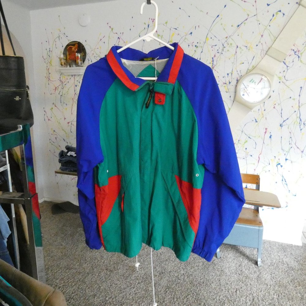 Field & Stream Windbreaker Color block Vantage Cloth Vintage